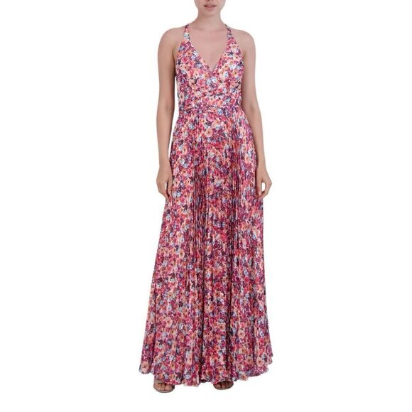 Laundry By Shelli Segal Women’s Floral Pleated Maxi Dress in the Size 12 - Picture 7 of 12